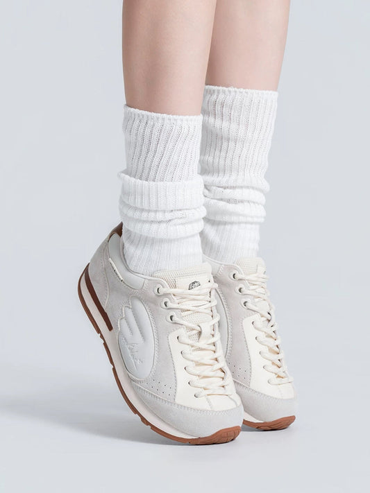 Wing-Panel Retro Court Sneakers