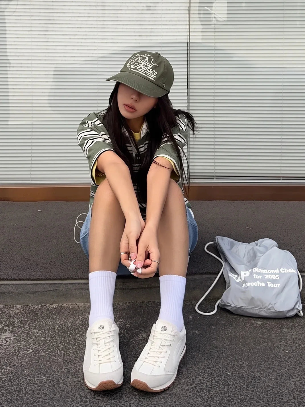 Wing-Panel Retro Court Sneakers