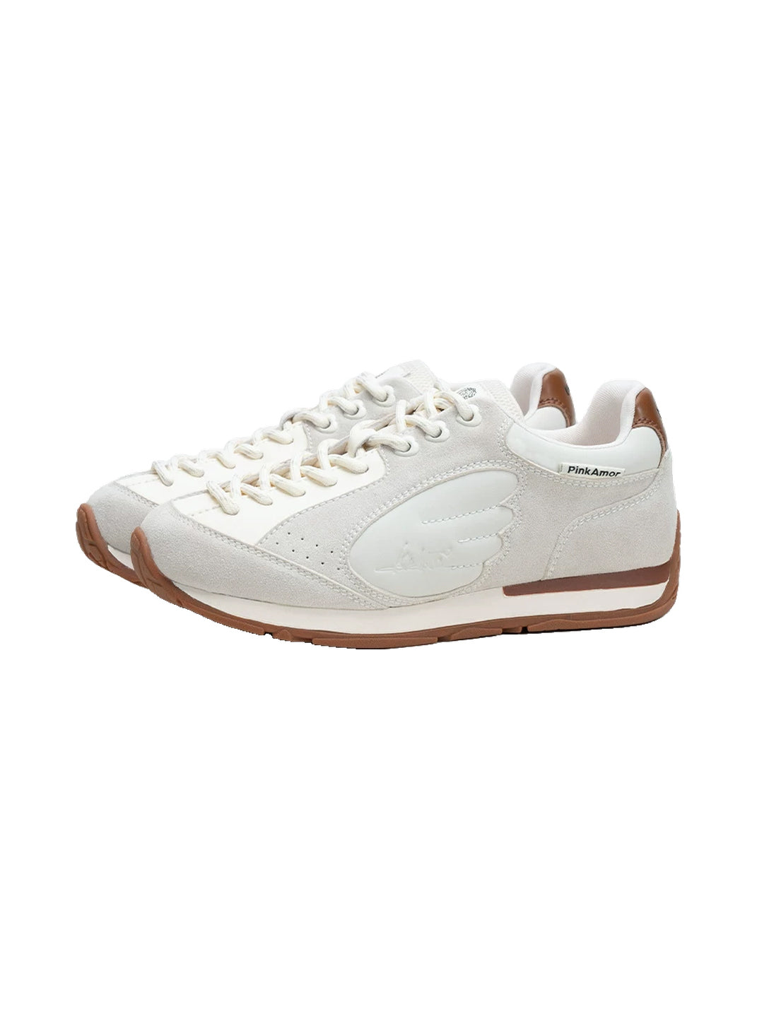 Wing-Panel Retro Court Sneakers