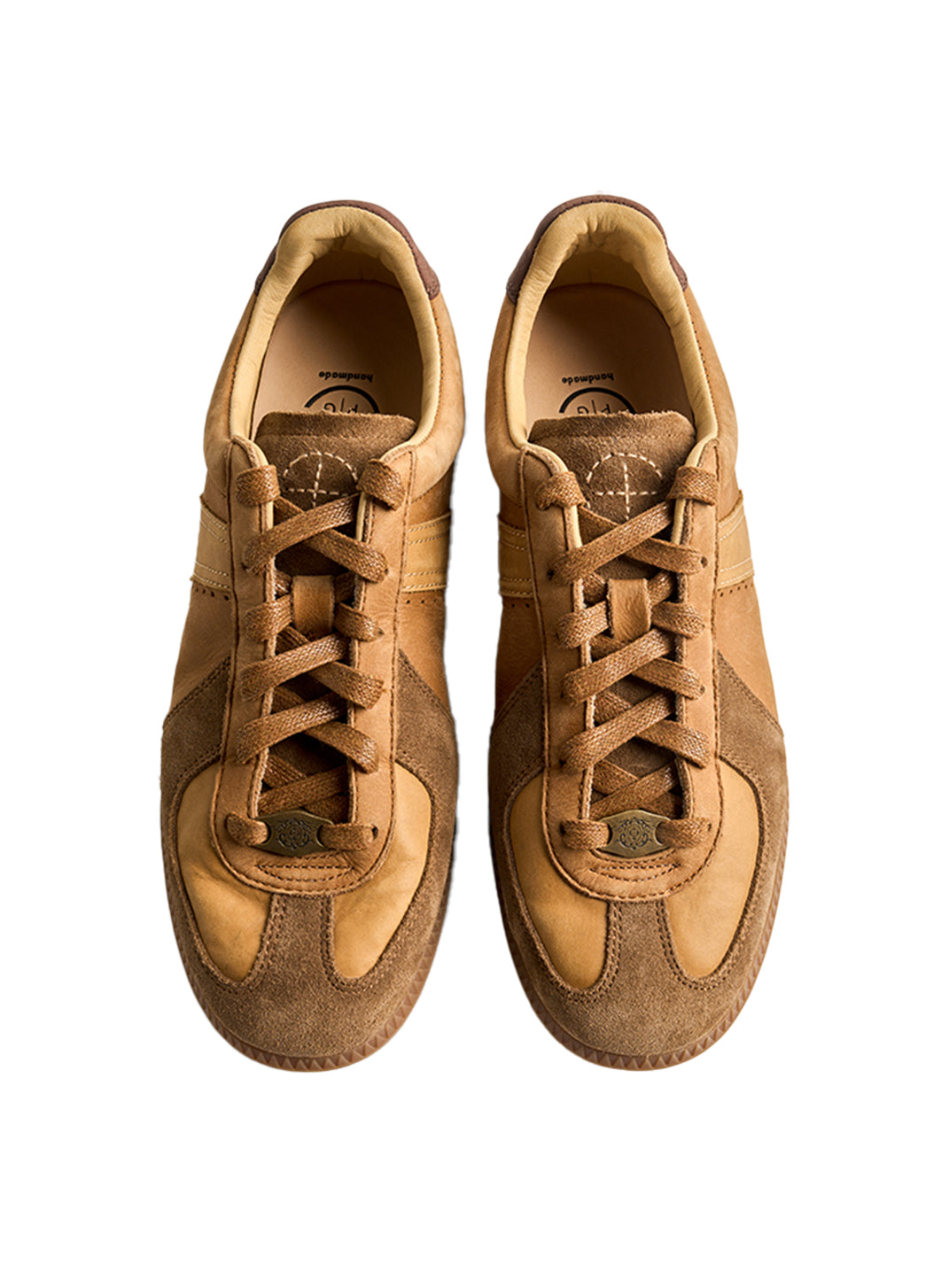 Washed Suede Colorblock Retro Trainers