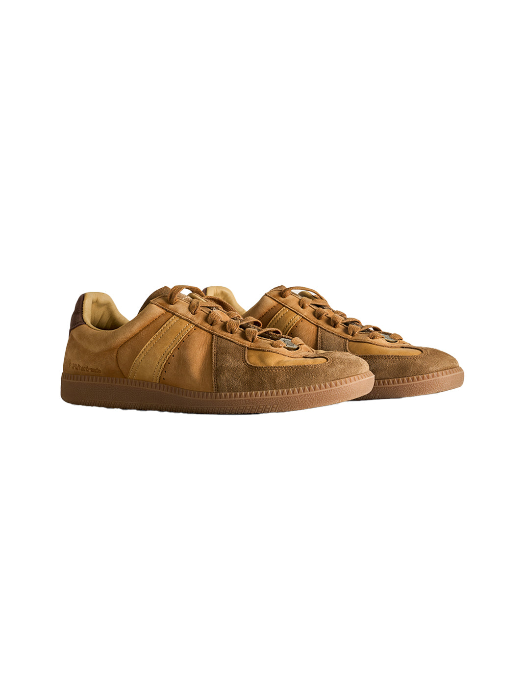 Washed Suede Colorblock Retro Trainers