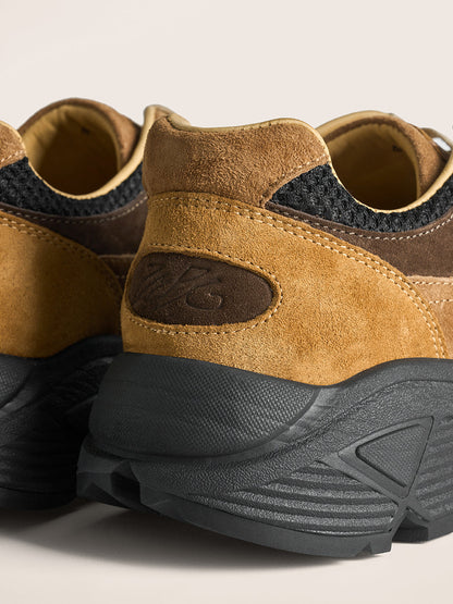 Distressed Suede Trail Runner Sneakers