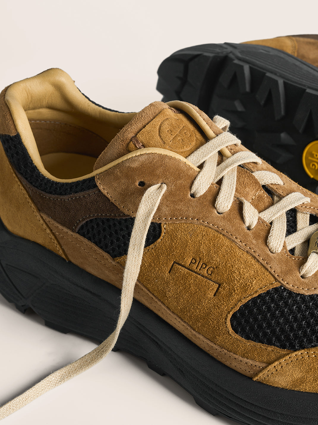 Distressed Suede Trail Runner Sneakers