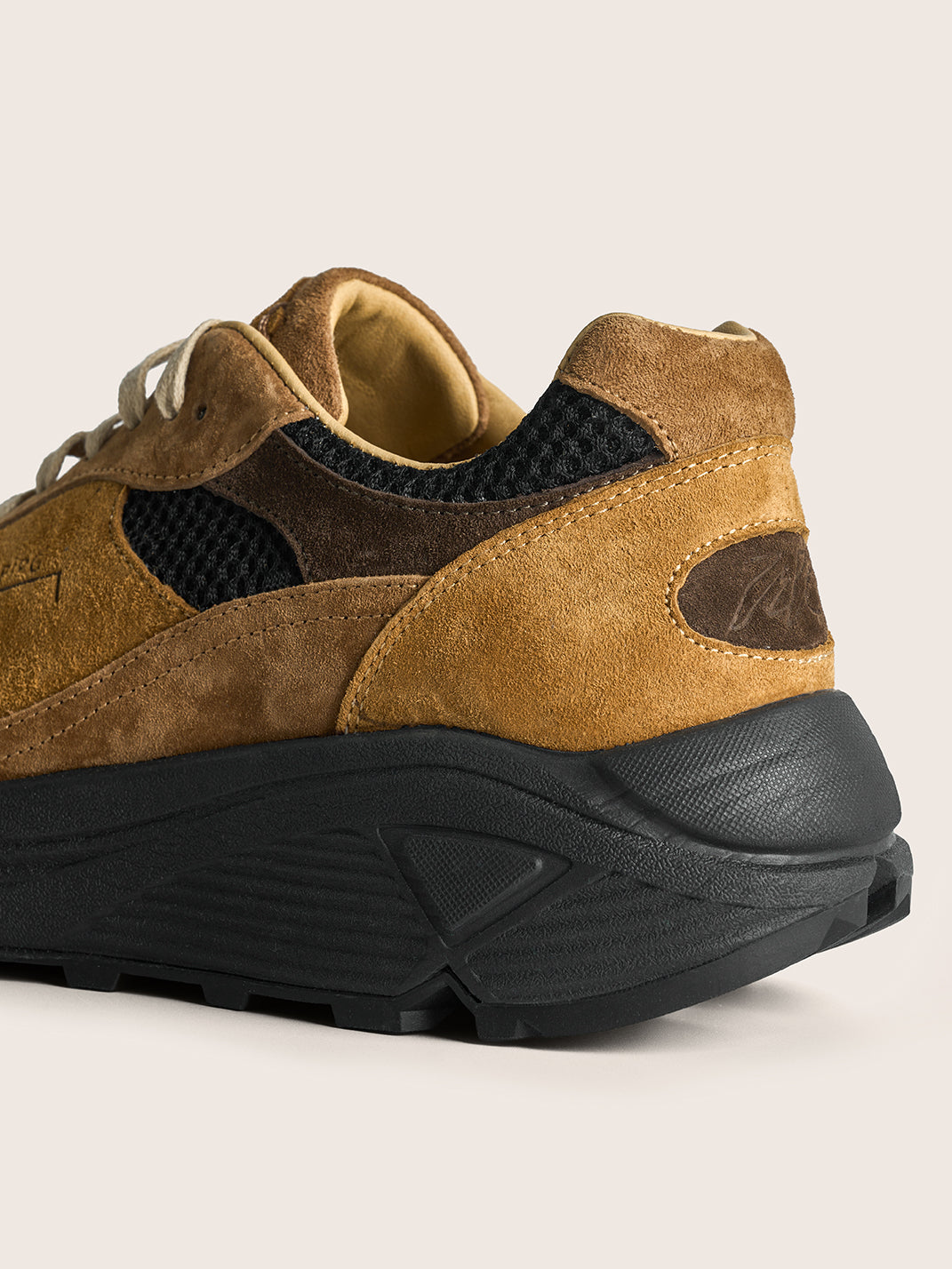 Distressed Suede Trail Runner Sneakers