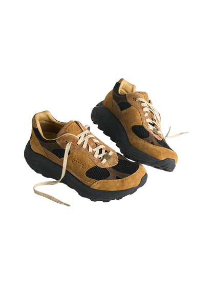 Distressed Suede Trail Runner Sneakers