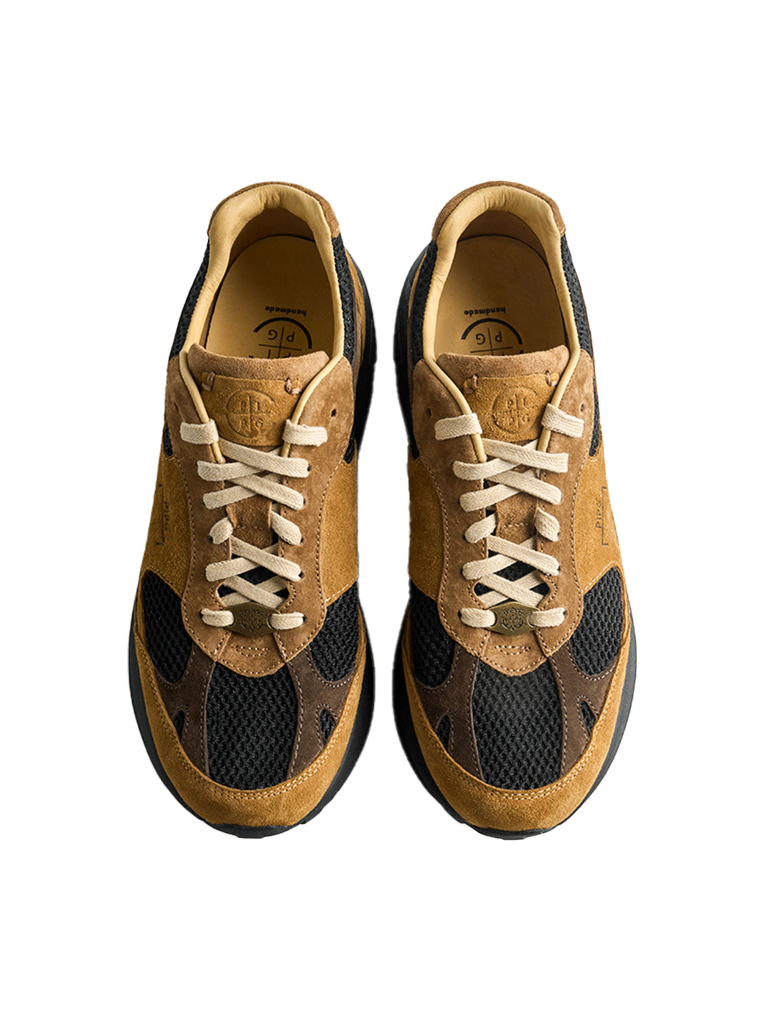 Distressed Suede Trail Runner Sneakers