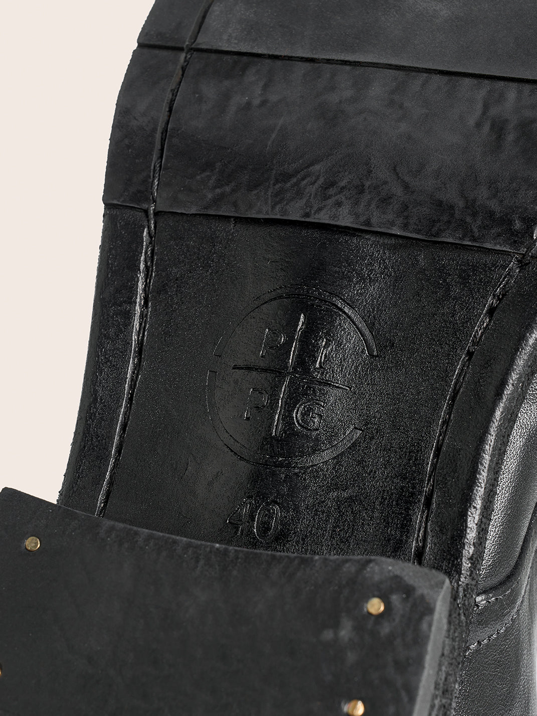 Washed Horsehide Round-Toe Derby Shoes