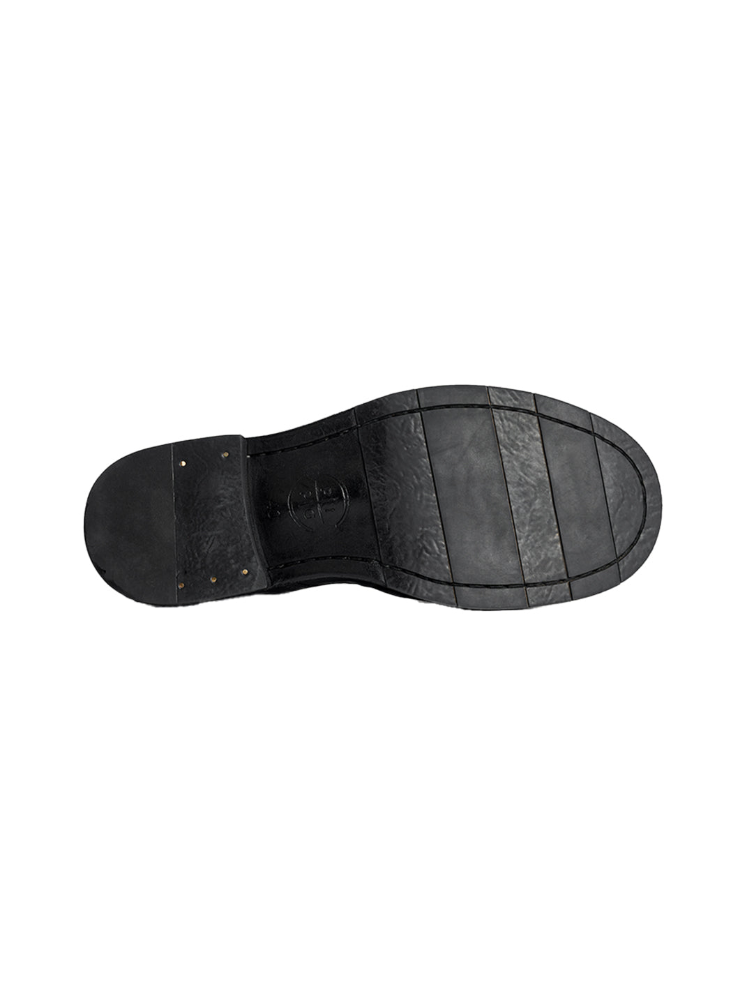 Washed Horsehide Round-Toe Derby Shoes