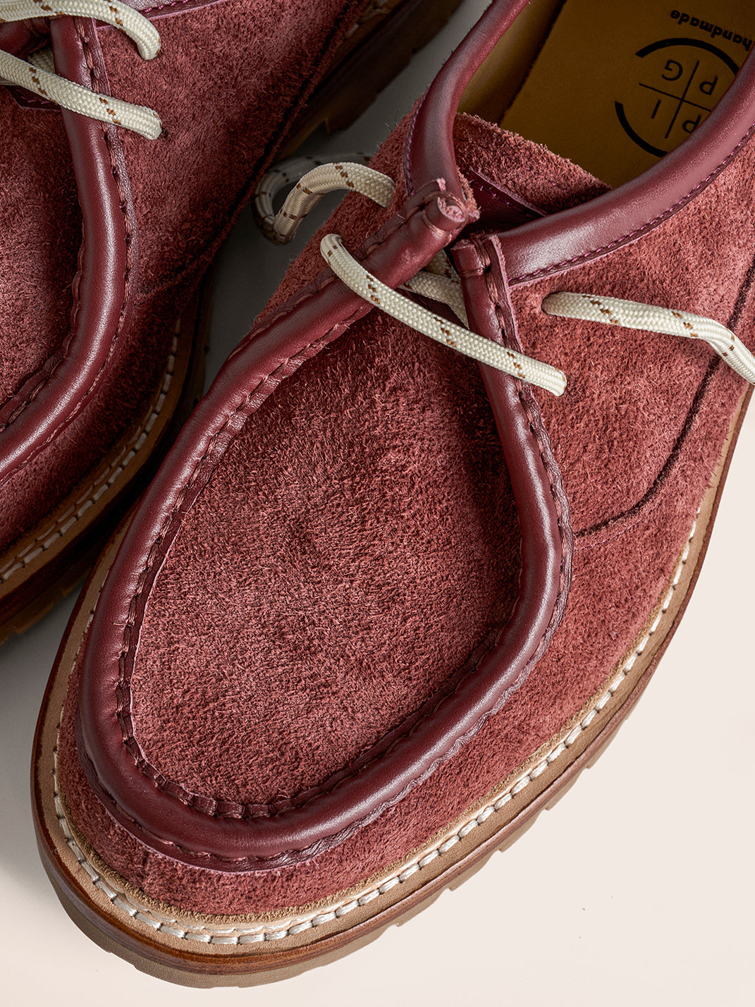 Suede Moc-Toe Lace-Up Work Loafers