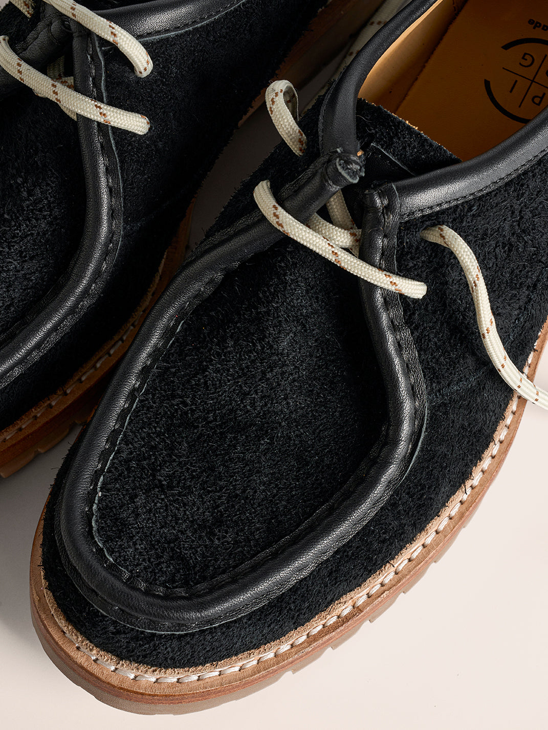 Suede Moc-Toe Lace-Up Work Loafers