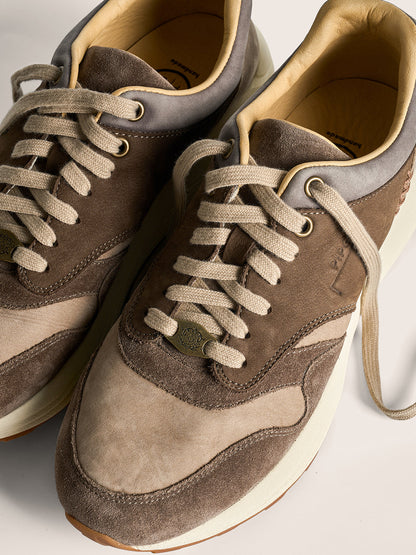 Washed Brown Retro Trail Runners