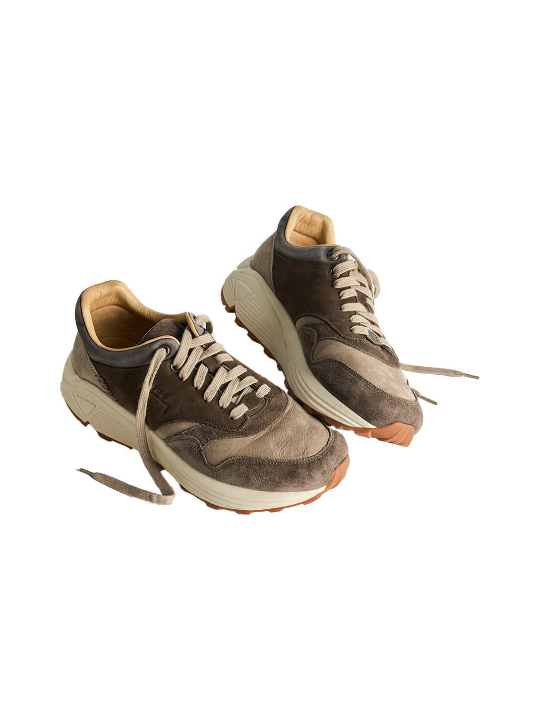 Washed Brown Retro Trail Runners