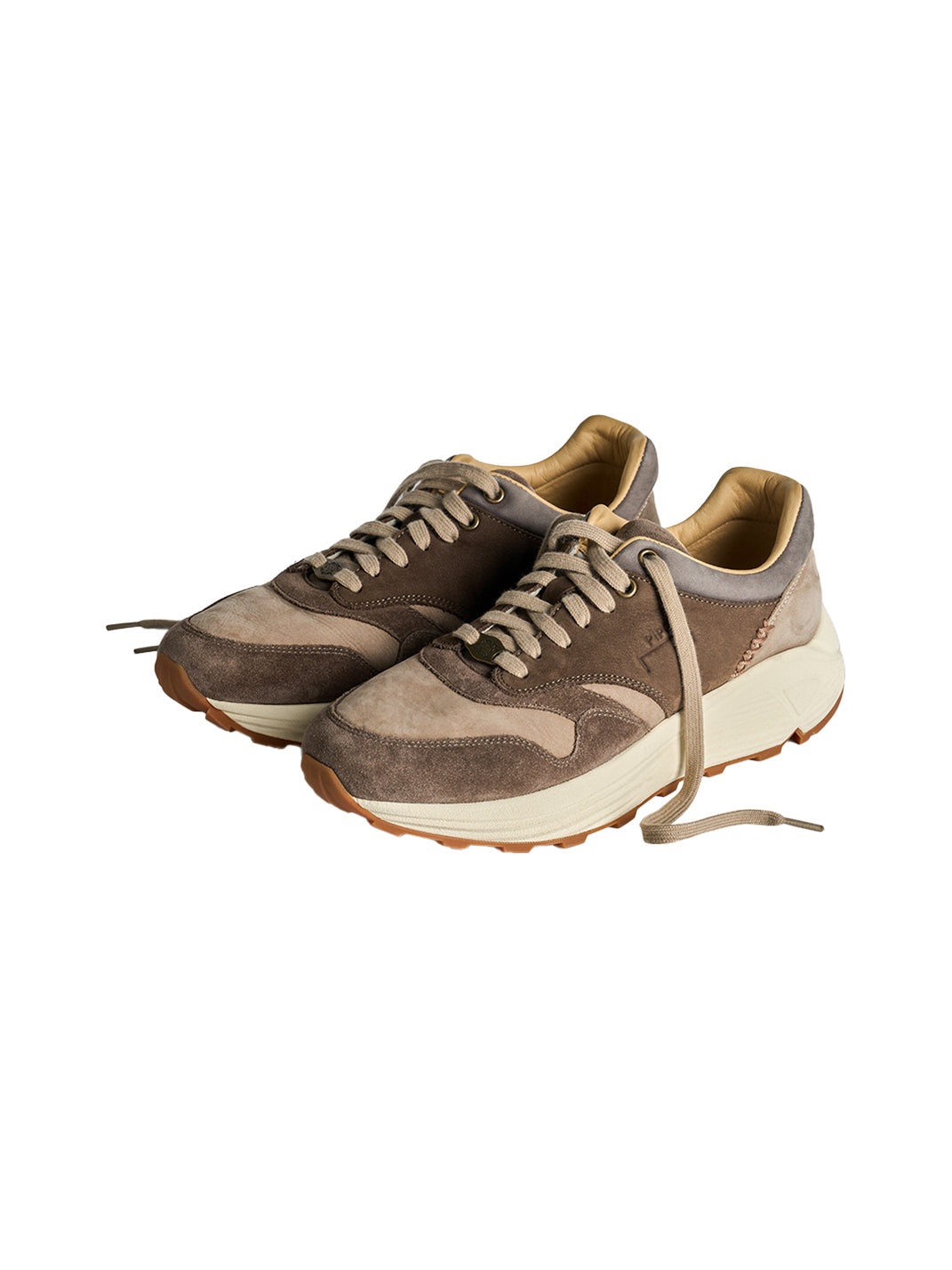 Washed Brown Retro Trail Runners