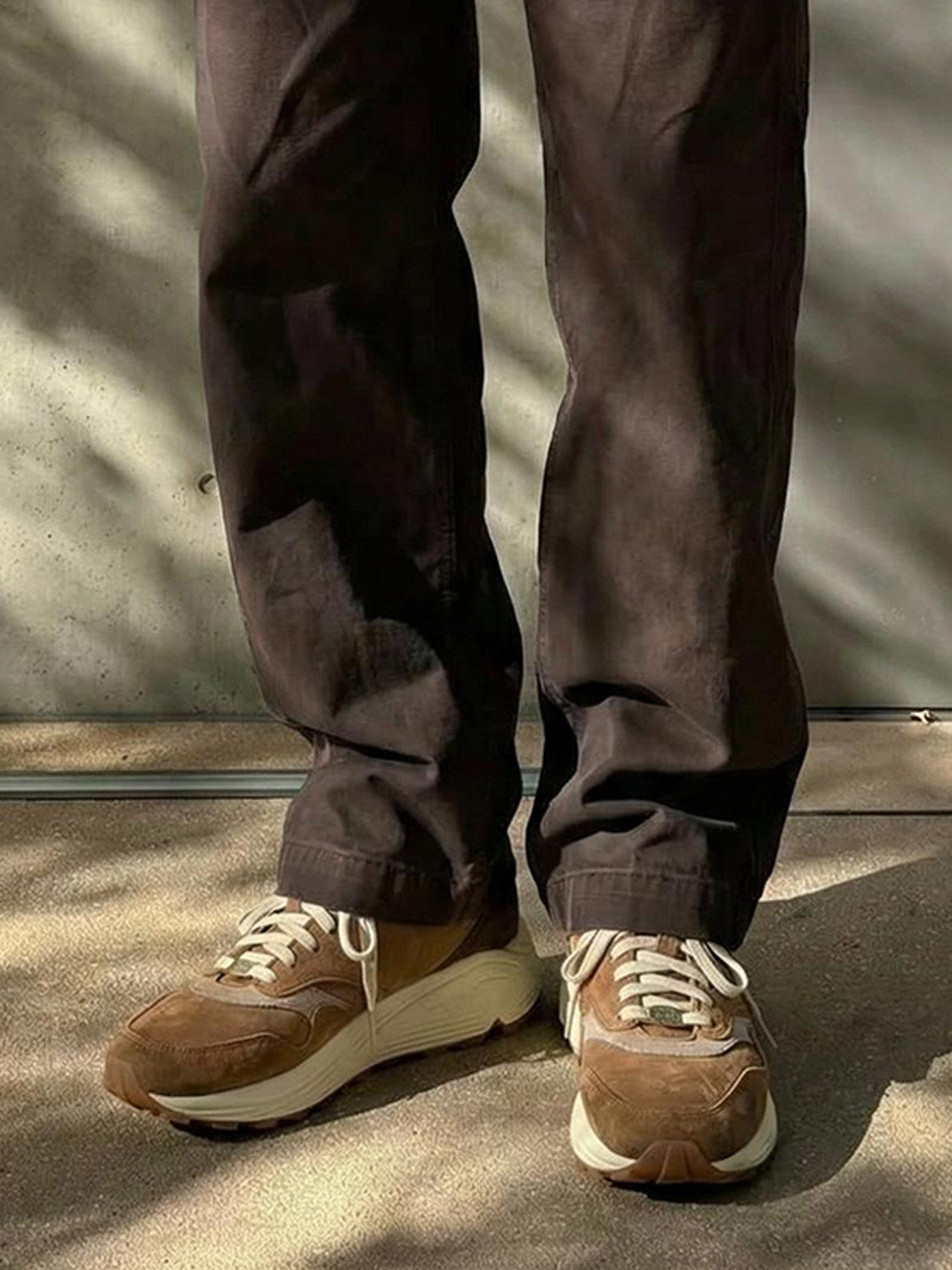 Washed Brown Retro Trail Runners