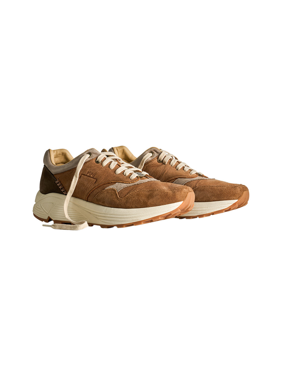 Washed Brown Retro Trail Runners