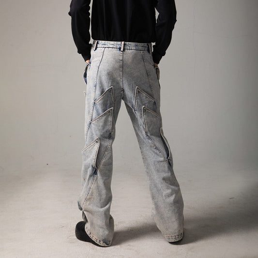 DND4DES Deconstructed Rose Petals Washed Jeans