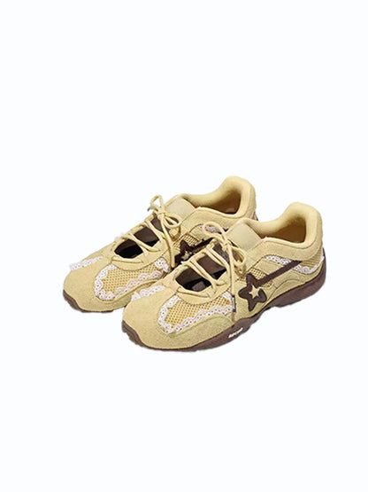 Pearl-Lace Ballet Runner Sneakers