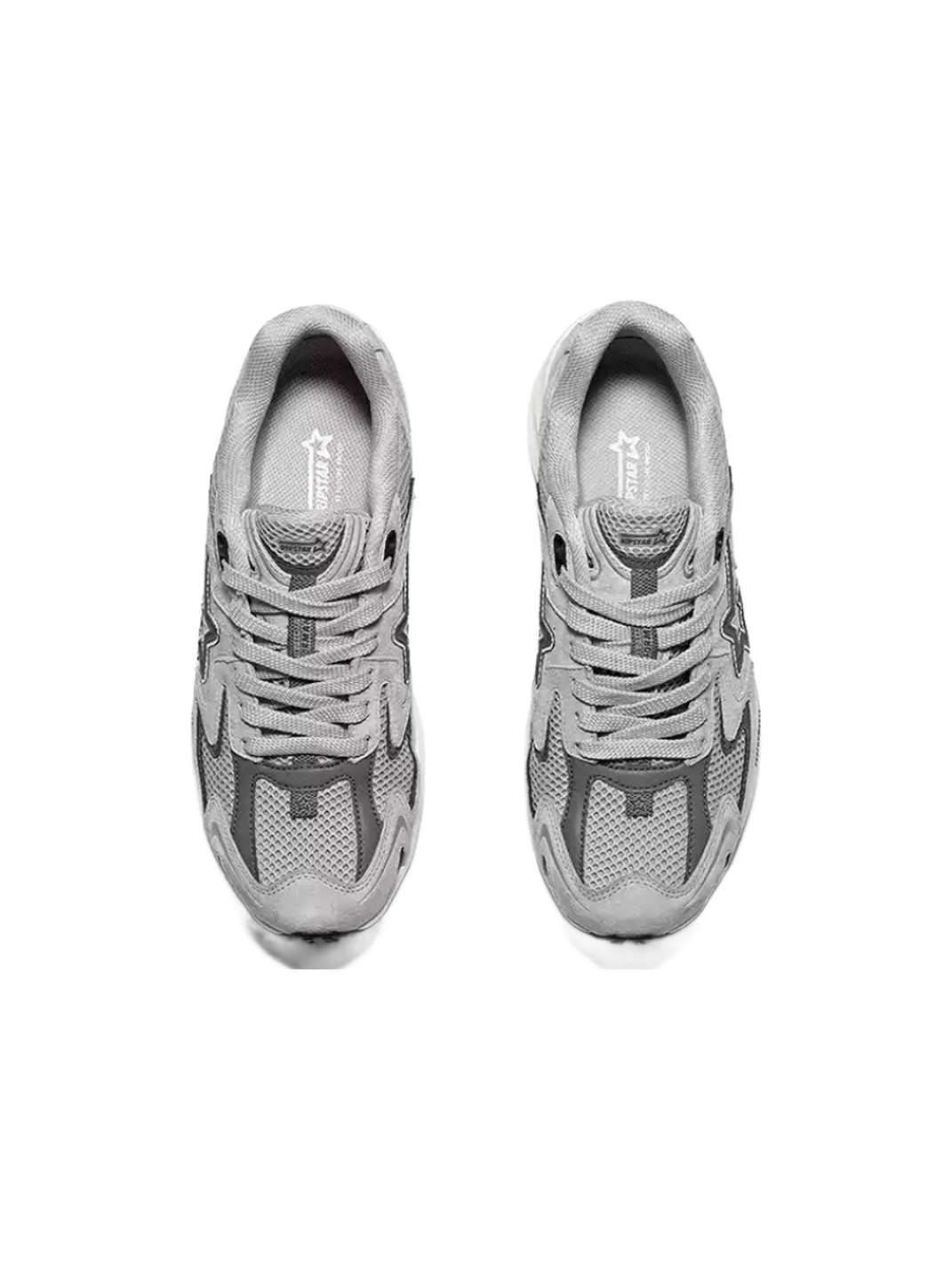 Gray Carbon-Plate Platform Running Sneakers