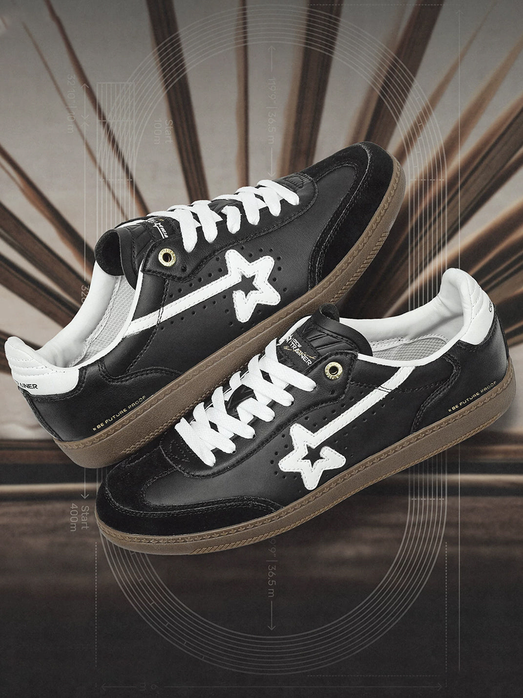Star-Panel Multi-Color Low-Profile Trainers