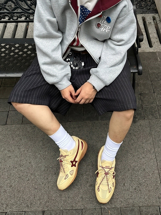 Cream Star Retro Running Sneakers