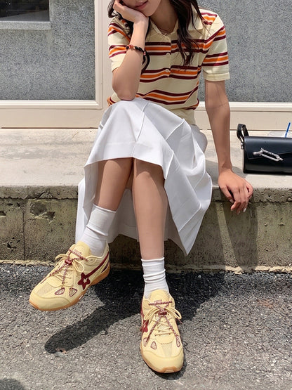 Cream Star Retro Running Sneakers