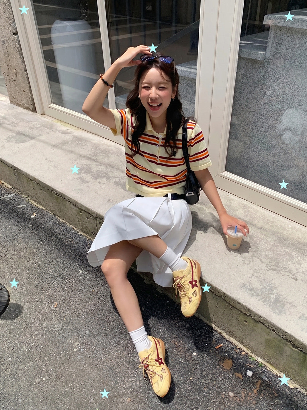Cream Star Retro Running Sneakers