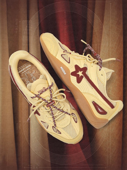 Cream Star Retro Running Sneakers