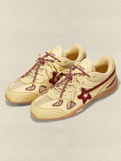 Cream Star Retro Running Sneakers