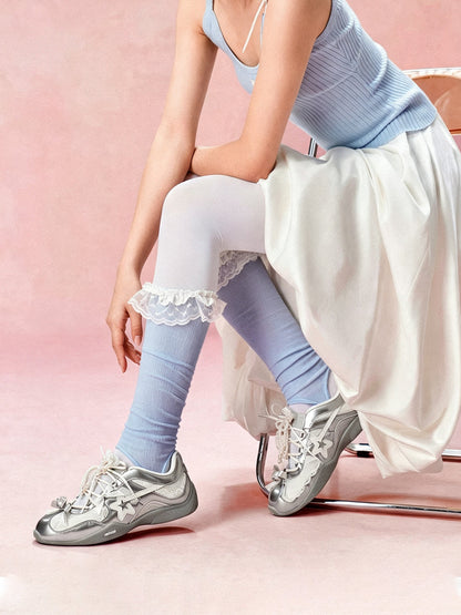Galaxy-Silver Ballet Mary Jane Sneakers