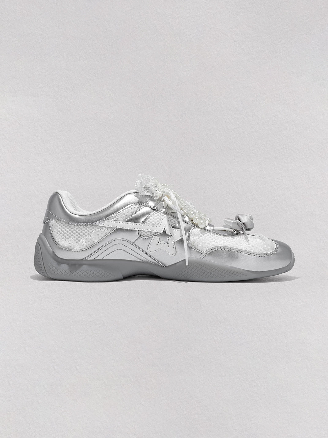 Galaxy-Silver Ballet Mary Jane Sneakers