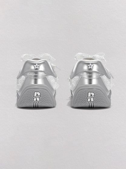 Galaxy-Silver Ballet Mary Jane Sneakers