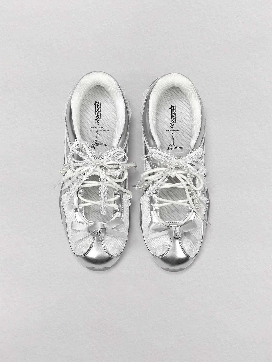 Galaxy-Silver Ballet Mary Jane Sneakers
