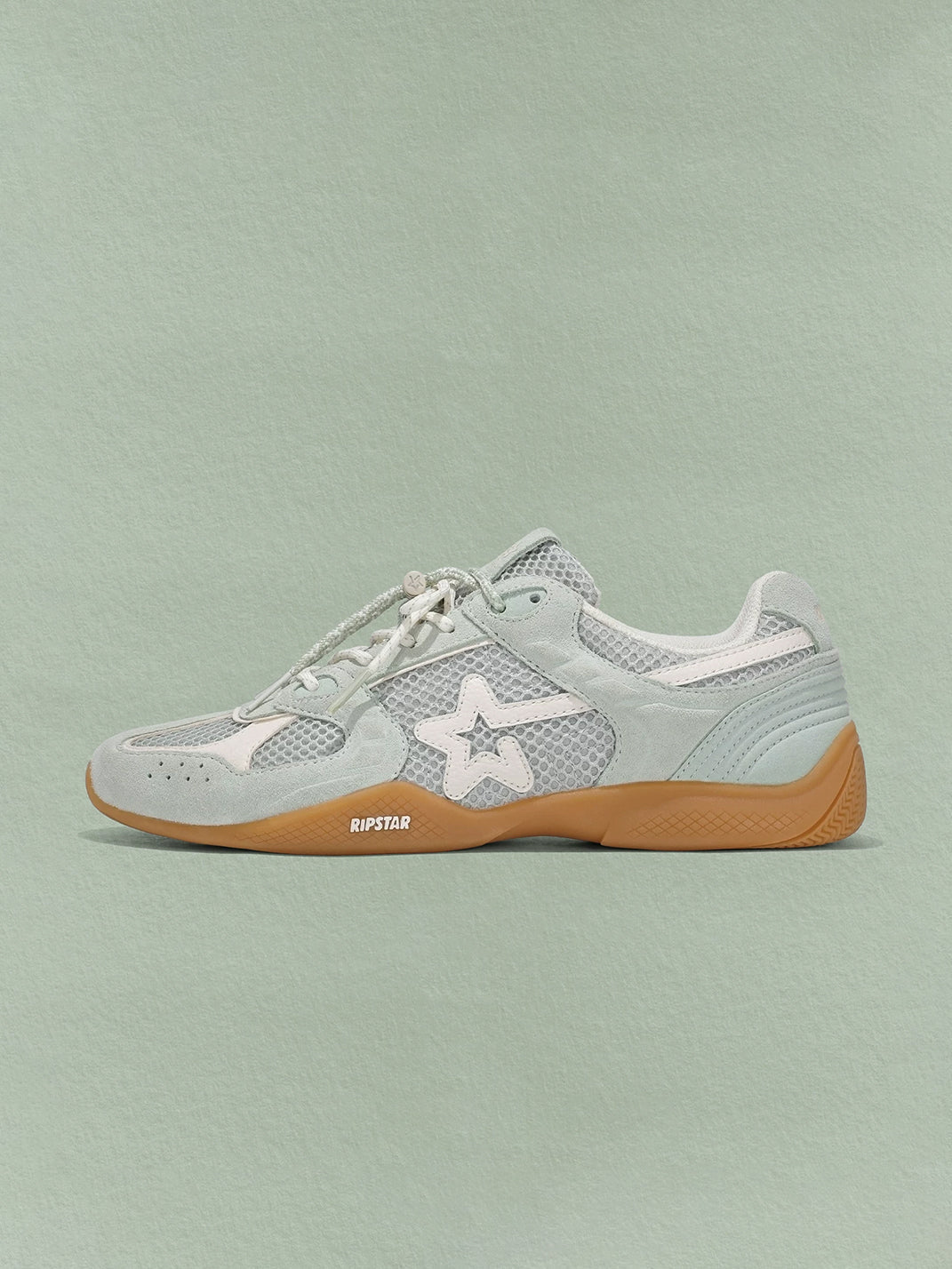 Blue Mesh Star German Trainer Sneakers