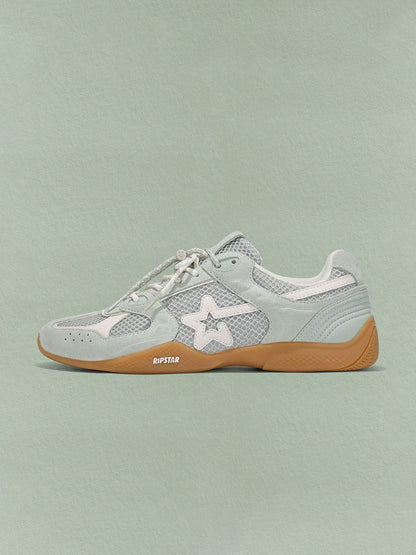 Blue Mesh Star German Trainer Sneakers