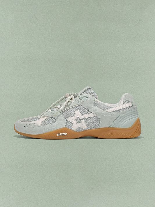 Blue Mesh Star German Trainer Sneakers