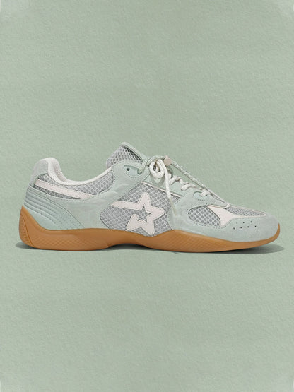 Blue Mesh Star German Trainer Sneakers