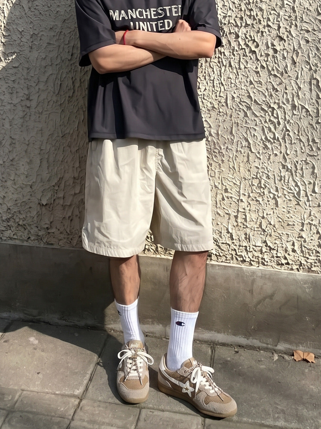 Khaki Mesh Star German Trainer Sneakers