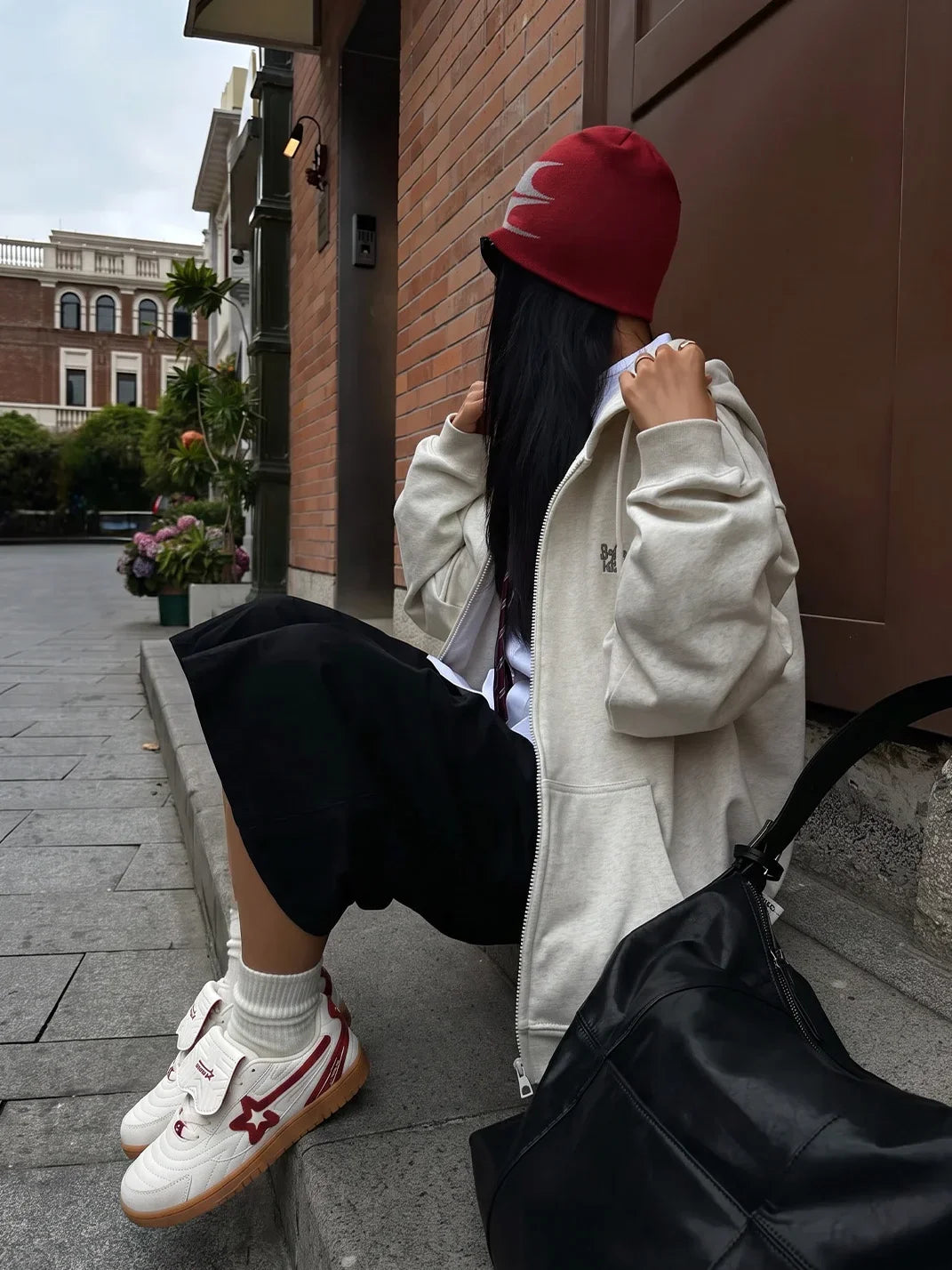 Rice-Red Star-Panel Retro Trainers