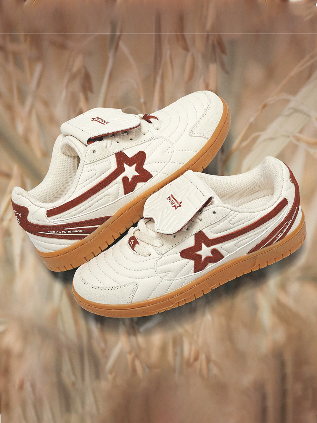 Rice-Red Star-Panel Retro Trainers