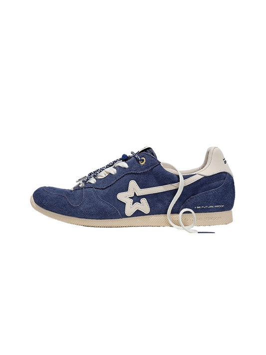Suede-Panel Low-Profile Retro Trainers