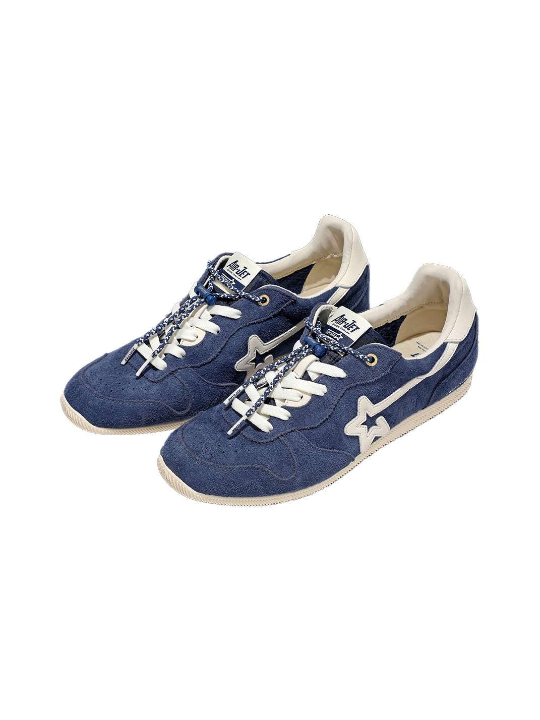 Suede-Panel Low-Profile Retro Trainers