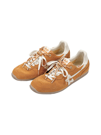Suede-Panel Low-Profile Retro Trainers