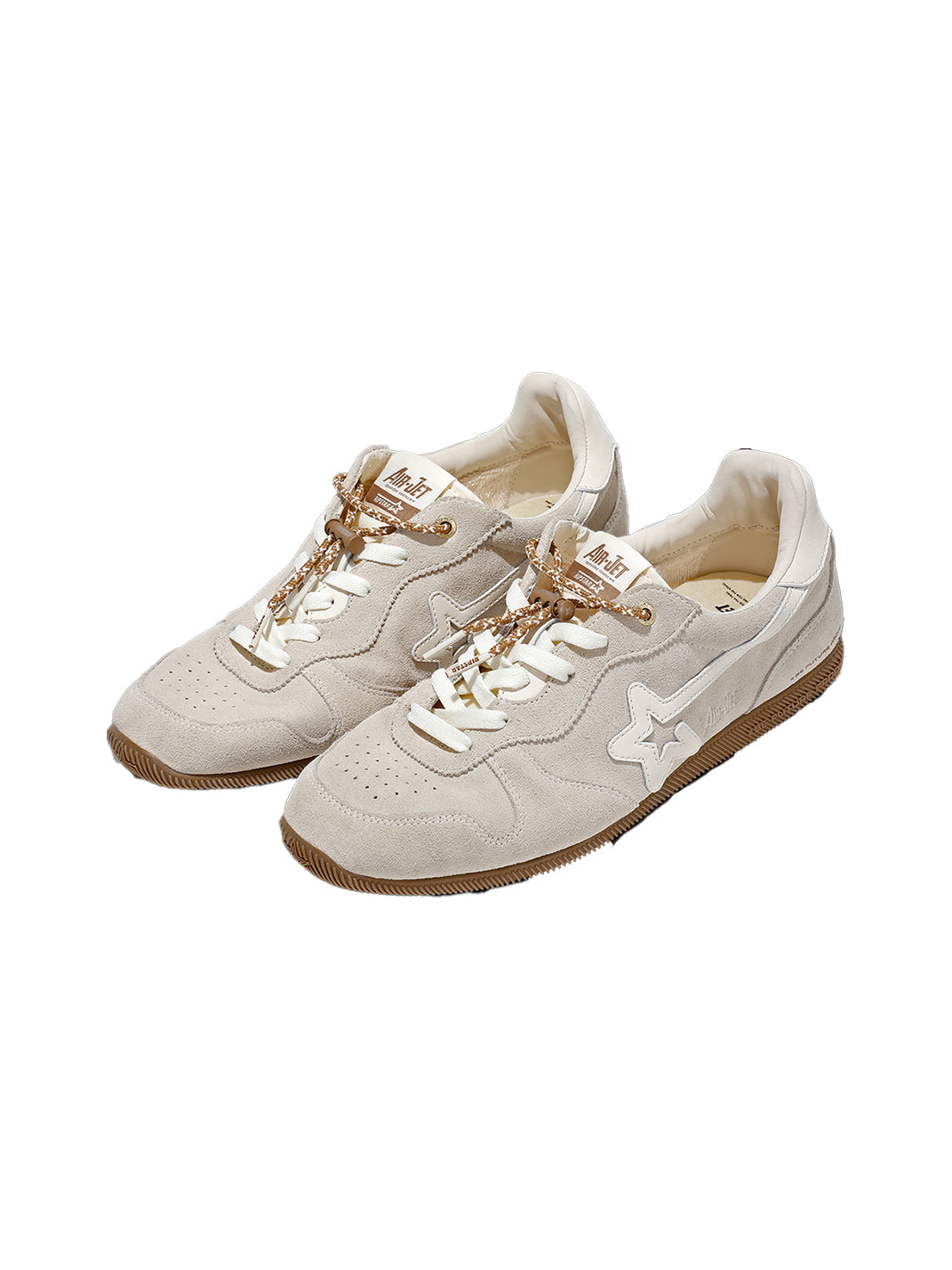Suede-Panel Low-Profile Retro Trainers