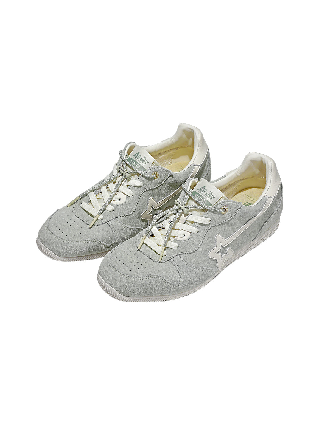 Suede-Panel Low-Profile Retro Trainers
