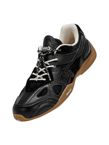Layered Black Drawcord Runner Sneakers