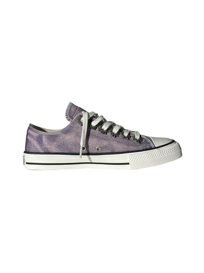 Purple Distressed Low-Top Skate Sneakers