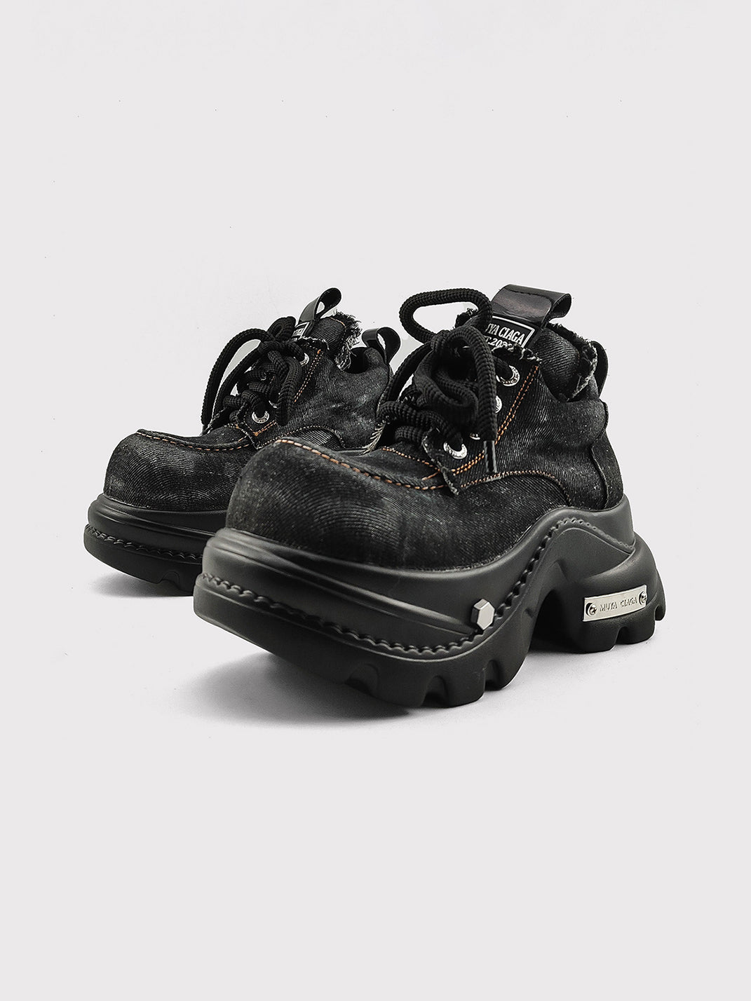 Denim-Panel 8-10 cm Chunky Platform Sneakers