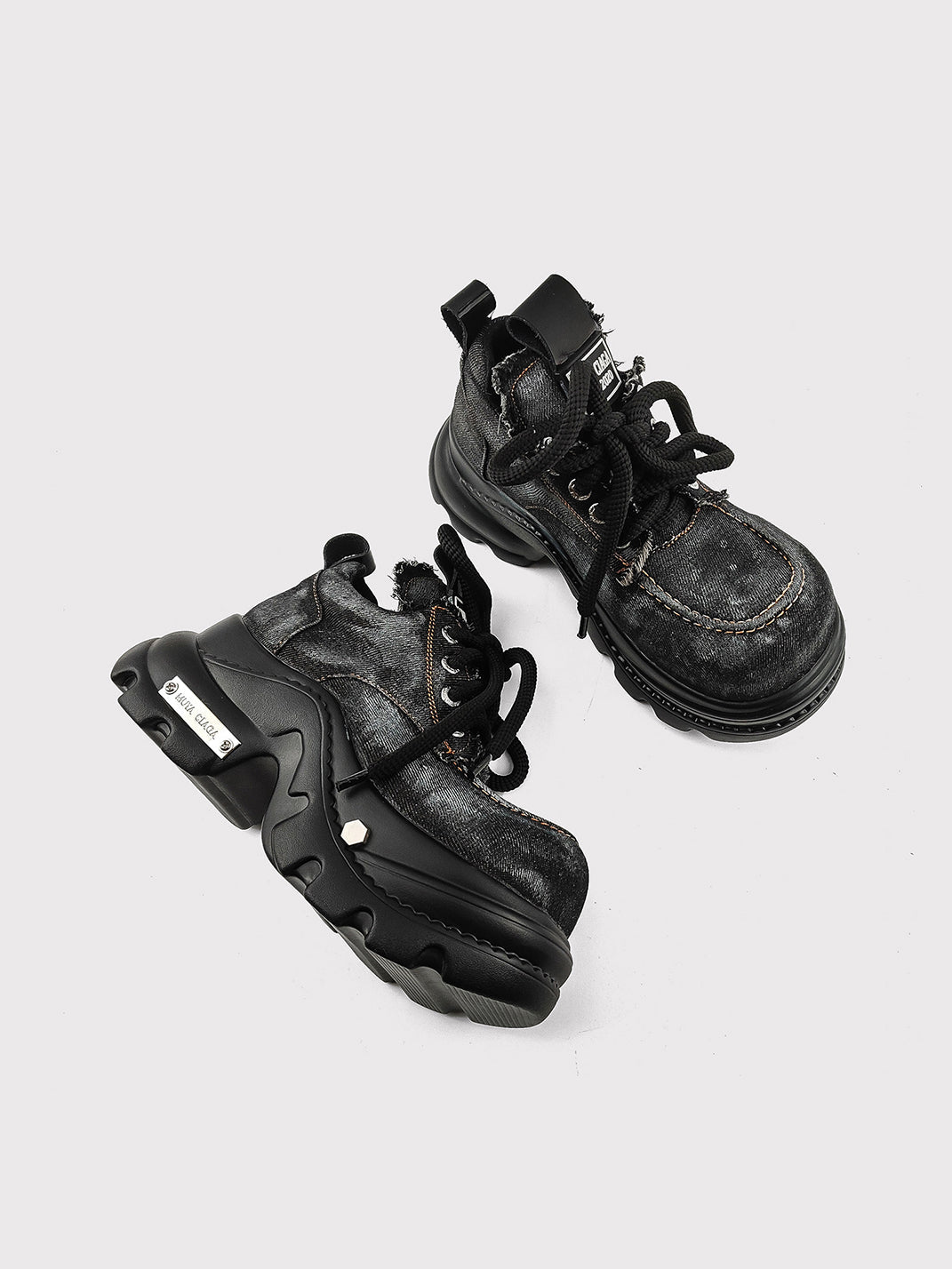 Denim-Panel 8-10 cm Chunky Platform Sneakers