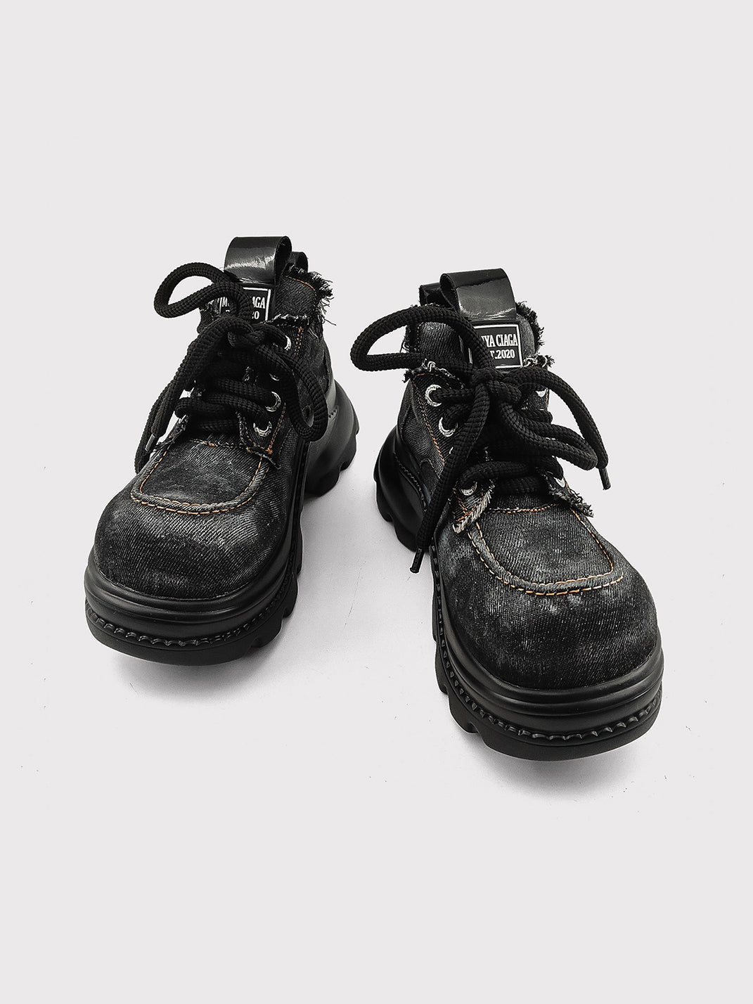 Denim-Panel 8-10 cm Chunky Platform Sneakers
