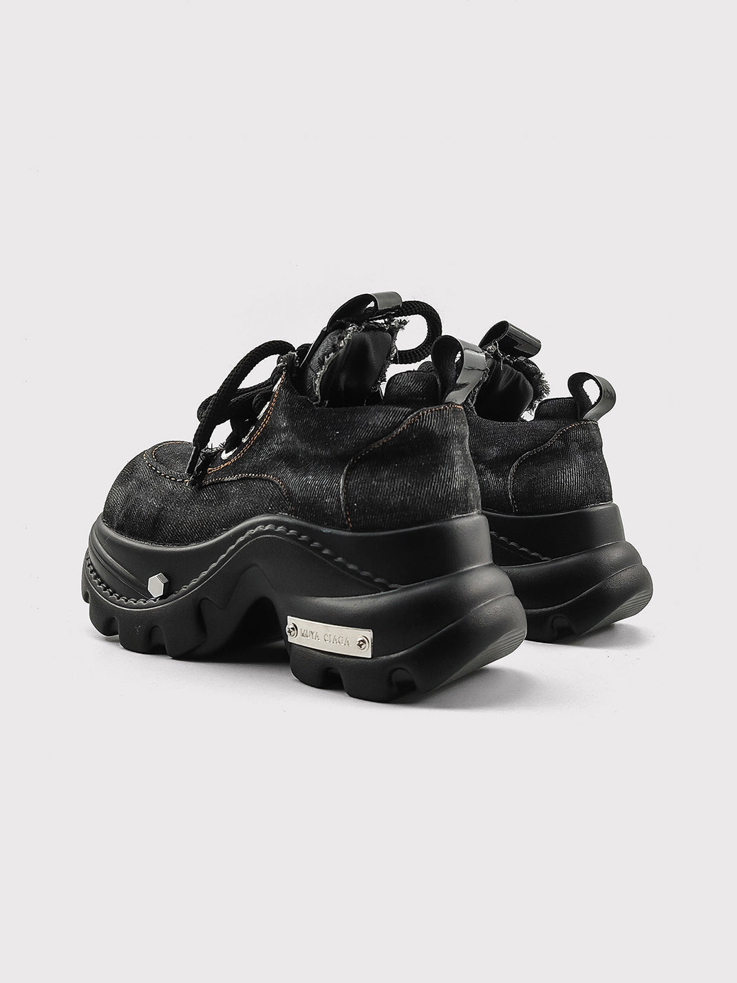 Denim-Panel 8-10 cm Chunky Platform Sneakers